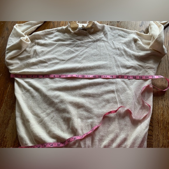 Vintage Ms Russ Sweater W/tags  2X Lambs Wool Angora Rabbit Nylon Cream FLAW* - Picture 9 of 10